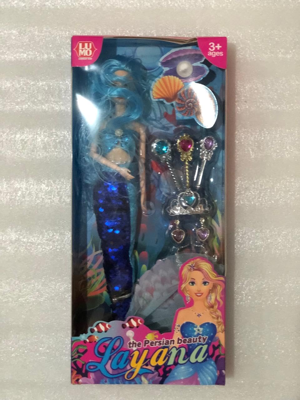 Toyshine Mermaid Magic Beautiful Doll with Accessories Pretend Play Toy for Kids 3+ Years for Endless Adventures and Imaginative Fun - Blue Dress