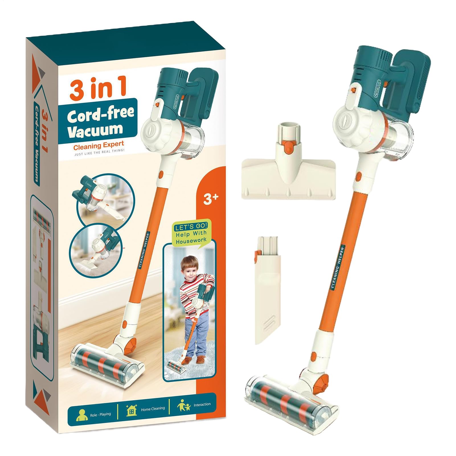 Aspirapolvere giocattolo - Set di pulizia per bambini di fantasia