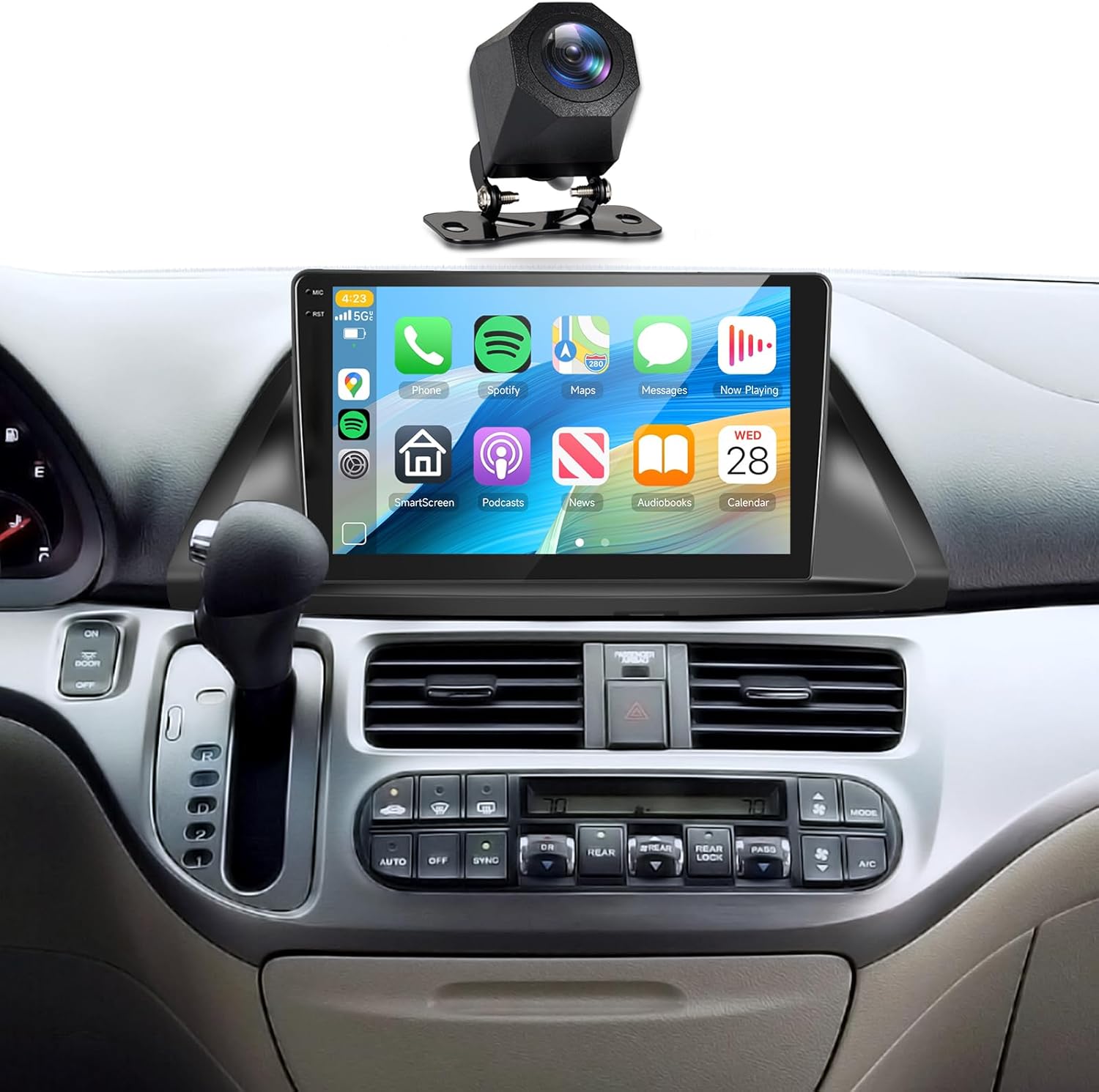 [4G+128G] Car Stereo for Honda Odyssey 2005-2010 with 5GWiFi/Android 15/Wireless Carplay Android Auto,10.1" Incell Touch Screen Radio,GPS/EQ DSP/Bluetooth5.0/SWC/AHD Backup Camera