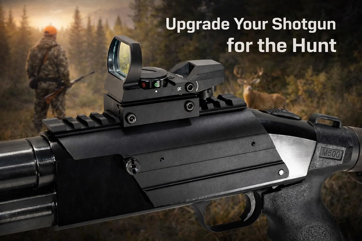 TRINITY Aluminum Picatinny Weaver Scope Mount for Mossberg 500 & Maverick 88 – Saddle Rail Optics Adapter, Black