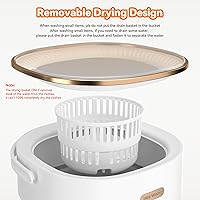 Vista 4 de Portable Washing Machine, Folding 16L Mini Washer and Spin-Dryer With Hanger, Large Capacity Small Compact Laundry Machine of Underwear, Baby