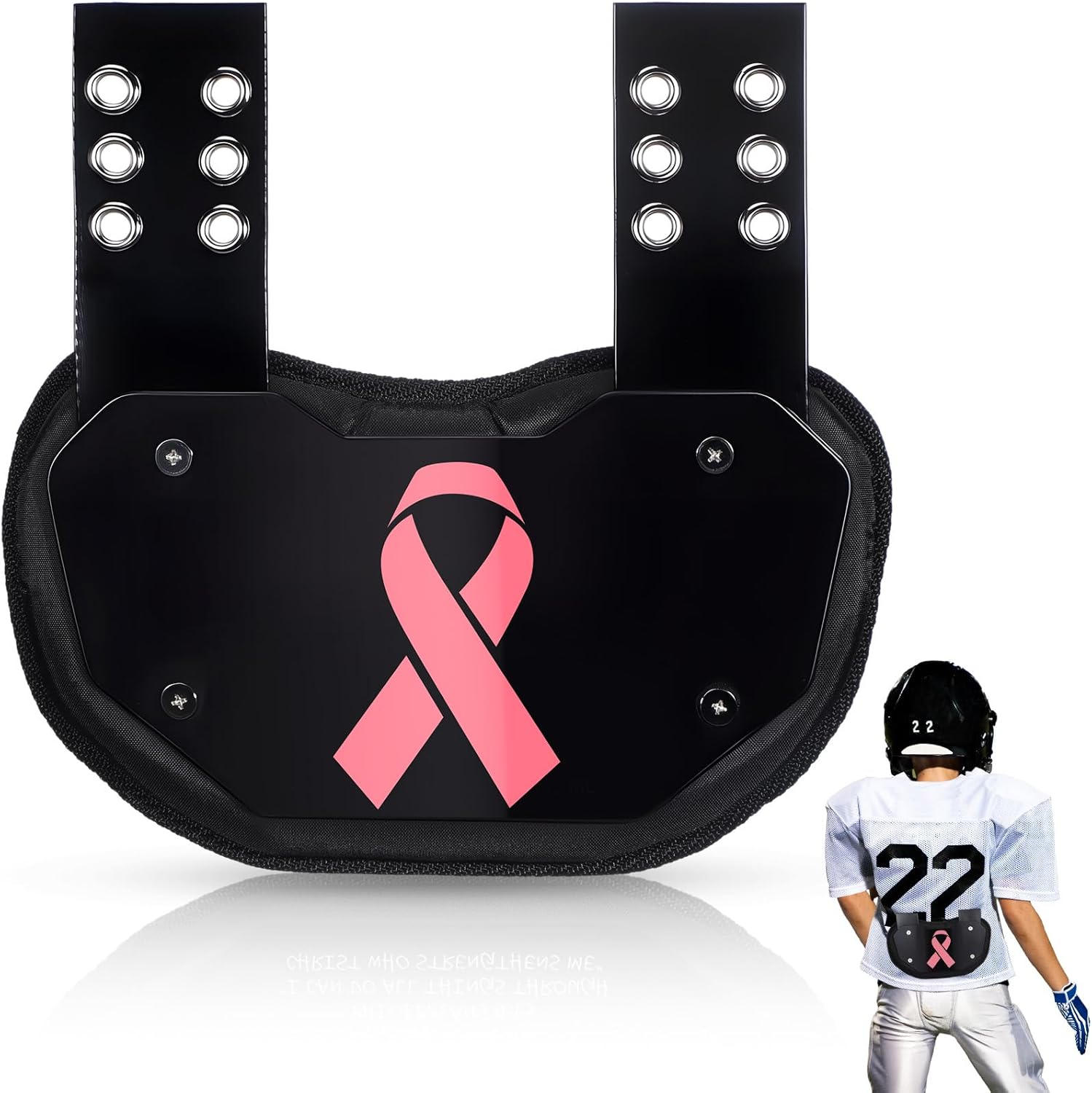 Civaner Football Back Plate Sport Lower Back Pads for Football Players Rear Protector for Youth