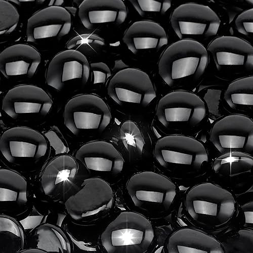 Stanbroil Cuentas de vidrio de fuego de 10 libras, gotas de vidrio de fuego de 12 pulgada para chimenea Juegos de troncos de gas Paisajismo