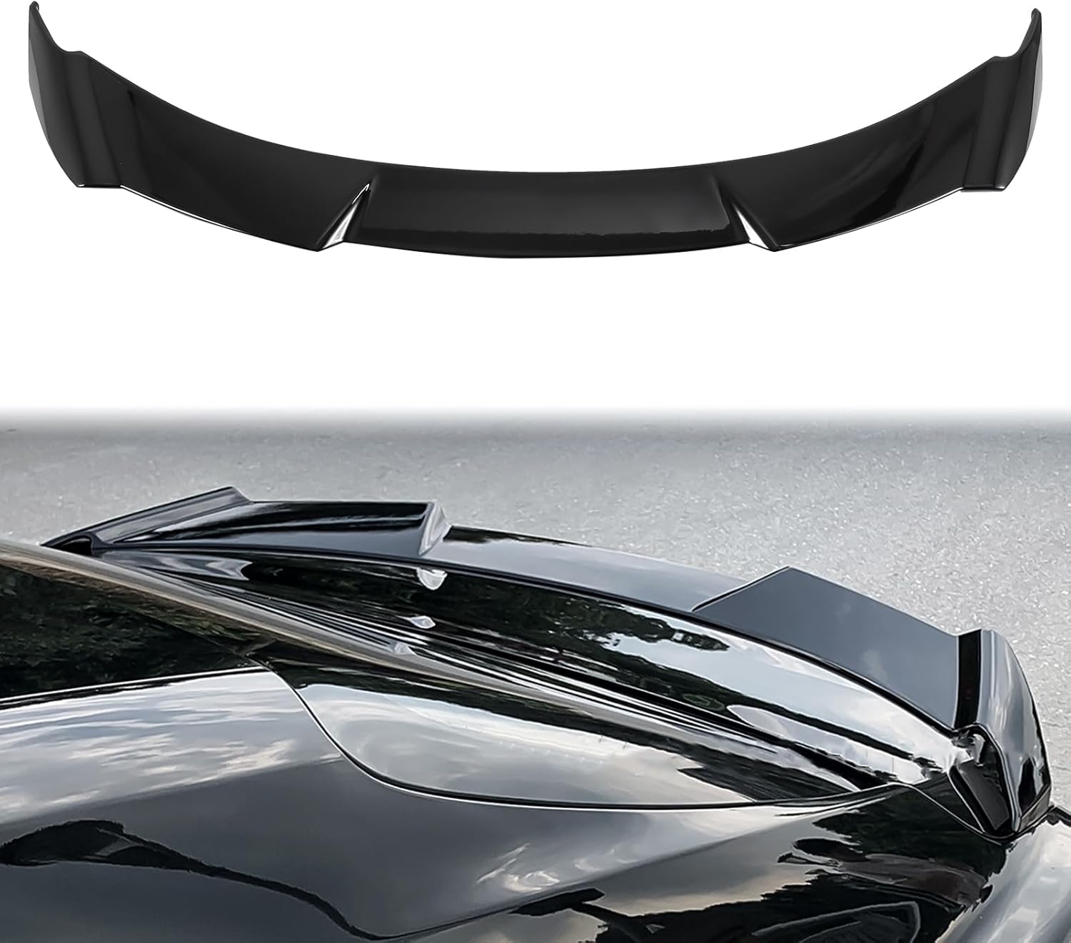 Gloss Black Rear Spoiler Wing Compatible with 8th Gen Toyota Camry LE SE XLE XSE TRD Hybrid, Trunk Lid Duckbill 2018-2024 Black 1