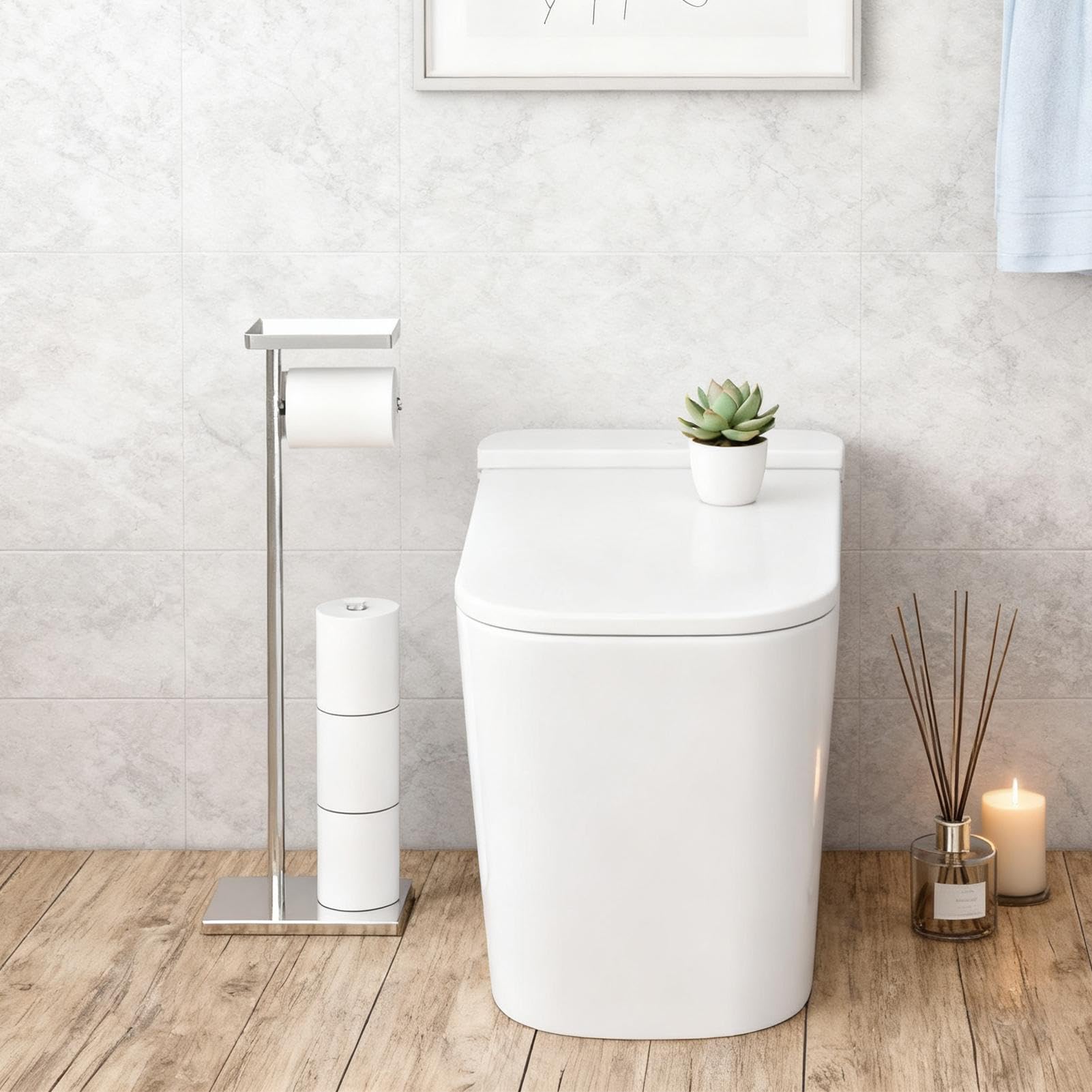 Supporto per igienica – 4 rotoli in acciaio , organizer per igienica, per casa, camera da , soggiorno, toilette, appartamento, scuola, hotel e pubblico