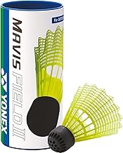 Yonex Badminton Shuttle, Outdoor Special Nylon Shuttle MAVIS FIELD Mavis Field, 3-Pack Yellow