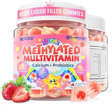 Kids Multivitamin Gummies + Calcium D3 K2, Probiotics, Vitamins for Kids 4+