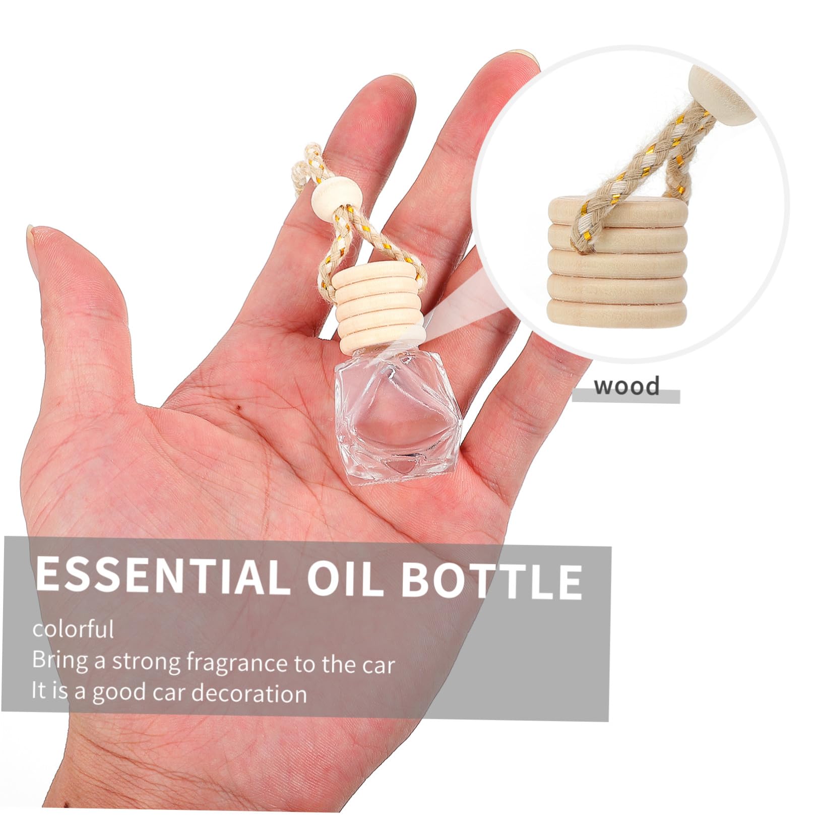 Anneome 54stücke Aromatherapie Auto Duftflaschen Leere Holzflasche Für Auto Hängende Duftpendants Zur Luftreinigung Stilvolles Autozubehör Für Frische Atmosphäre