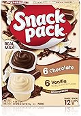 Snack Pack Chocolate and Vanilla Pudding Cups Family Pack, 12 Count (Pack of 1)