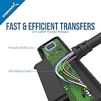 Vista 6 de SABRENT Adaptador USB 3.1 (Tipo A) a SSD / Disco Duro SATA de 2.5 pulgadas [Optimizado para SSD, compatible con UASP SATA III] (EC-SS31)