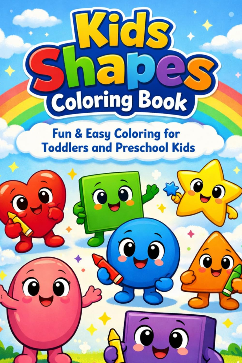 Kids Shapes Coloring Book for Toddlers and Preschool Kids for Ages 2–5: Fun and Easy Coloring Pages to Learn Basic Shapes