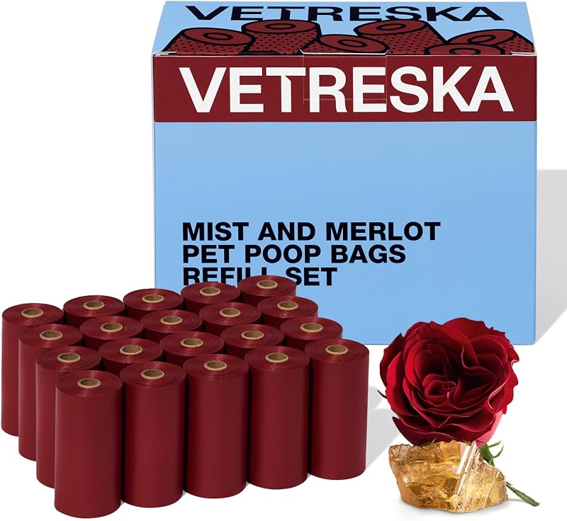 Bolsas para Fezes de Cães e Gatos VETRESKA, Extra Grossas e Grandes, 300 Unidades