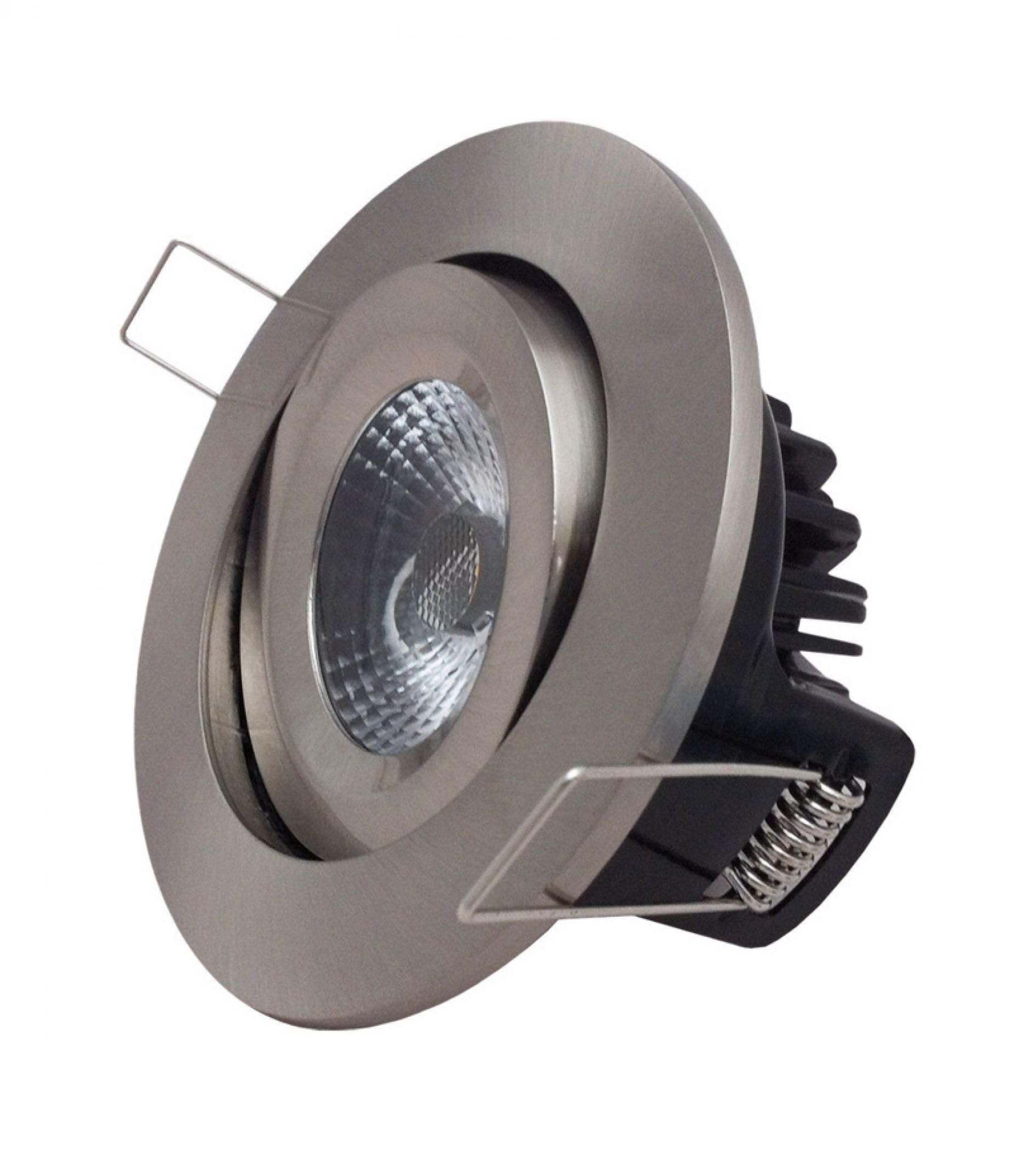 Leyton Lighting ELAN-T-4K-BN Elan Dimmable LED Downlight, Tilt, IP20, Brushed Nickel, Cool White