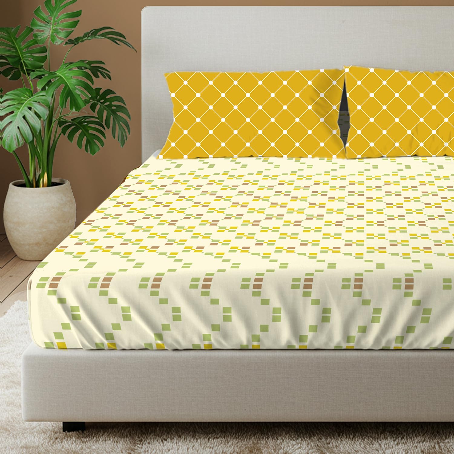 Urban Space Divine King Bedsheet - 100% Cotton -30 Urban Space Divine King Bedsheet - 100% Cotton -30