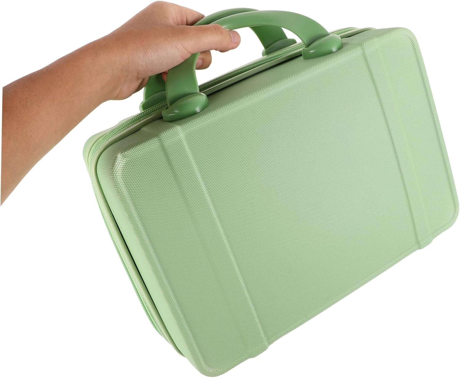 VALICLUD Portable Makeup Travel Case Mini Cosmetic Suitcase for Women Lightweight and Durable Makeup Organizer with Comfortable Handle for Short Trips and Travel Storage Green
