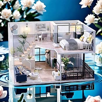 ミニチュアキルトキットセット Amazon | Spilay DIY 木製 ドールハウス ミニチュア 手作り