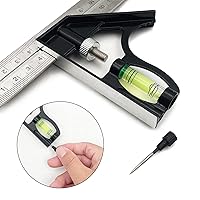 Vista 4 de Cuadrado de combinación de 12 pulgadas, marcado de 45 a 90 grados, herramientas de medición de carpintería para carpintería, juego cuadrado
