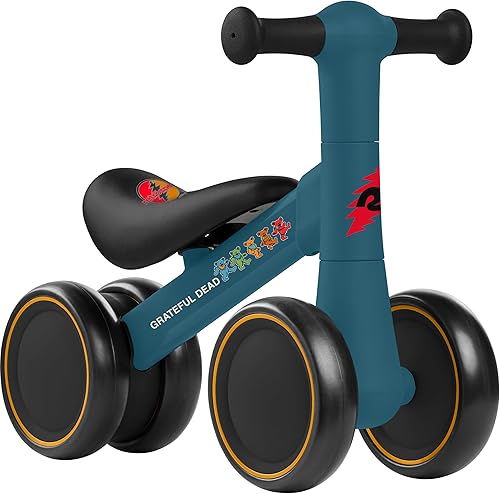 Retrospec Cricket 2 Baby Walker Bicicleta de equilibrio con 4 ruedas para edades de 12 a 24 meses, regalo de primer cumpleaños, juguete de bicicleta