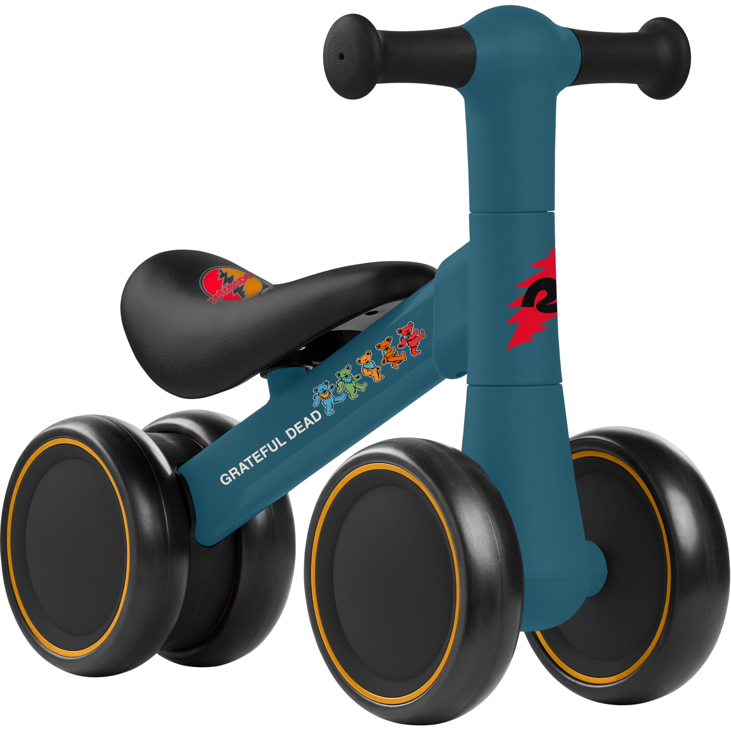 Retrospec Cricket 2 Baby Walker Balance Bike with 4 Wheels for Ages 12-24 Months - First Birthday Gift Toddler Bicycle Toy for 1 Year Old’s - Ride On Toys for Boys & Girls