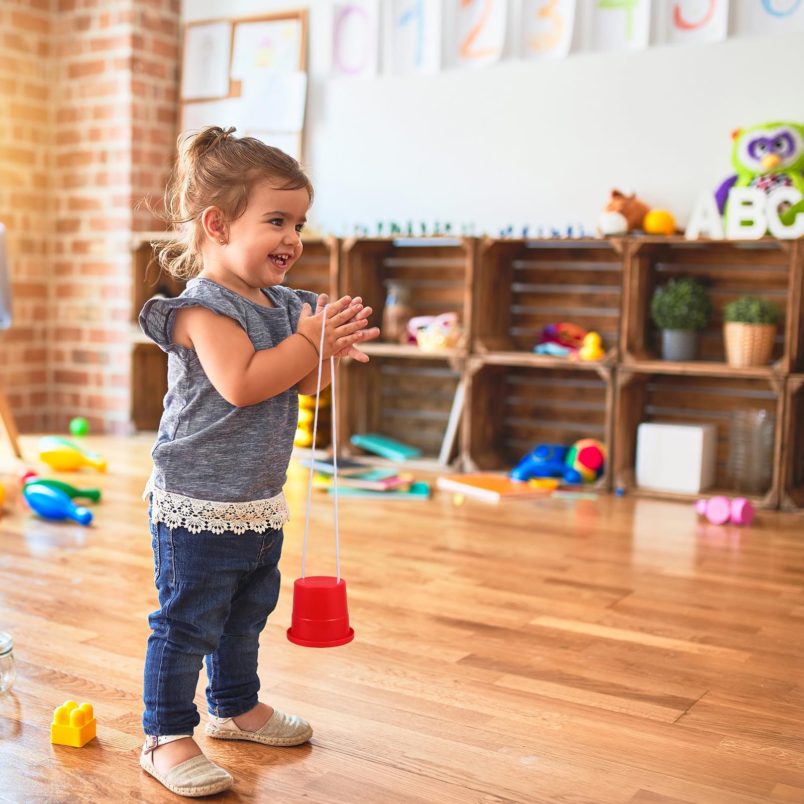 TOYANDONA 2 Pary Szczudeł Z Regulowanymi Linami, Wytrzymałe Plastikowe Miseczki Do Balansowania, Gry Ogrodowe Na Świeżym Powietrzu I Sprzęt Do Ćwiczeń Dla Przedszkolaków, Trening Koordynacji Dla
