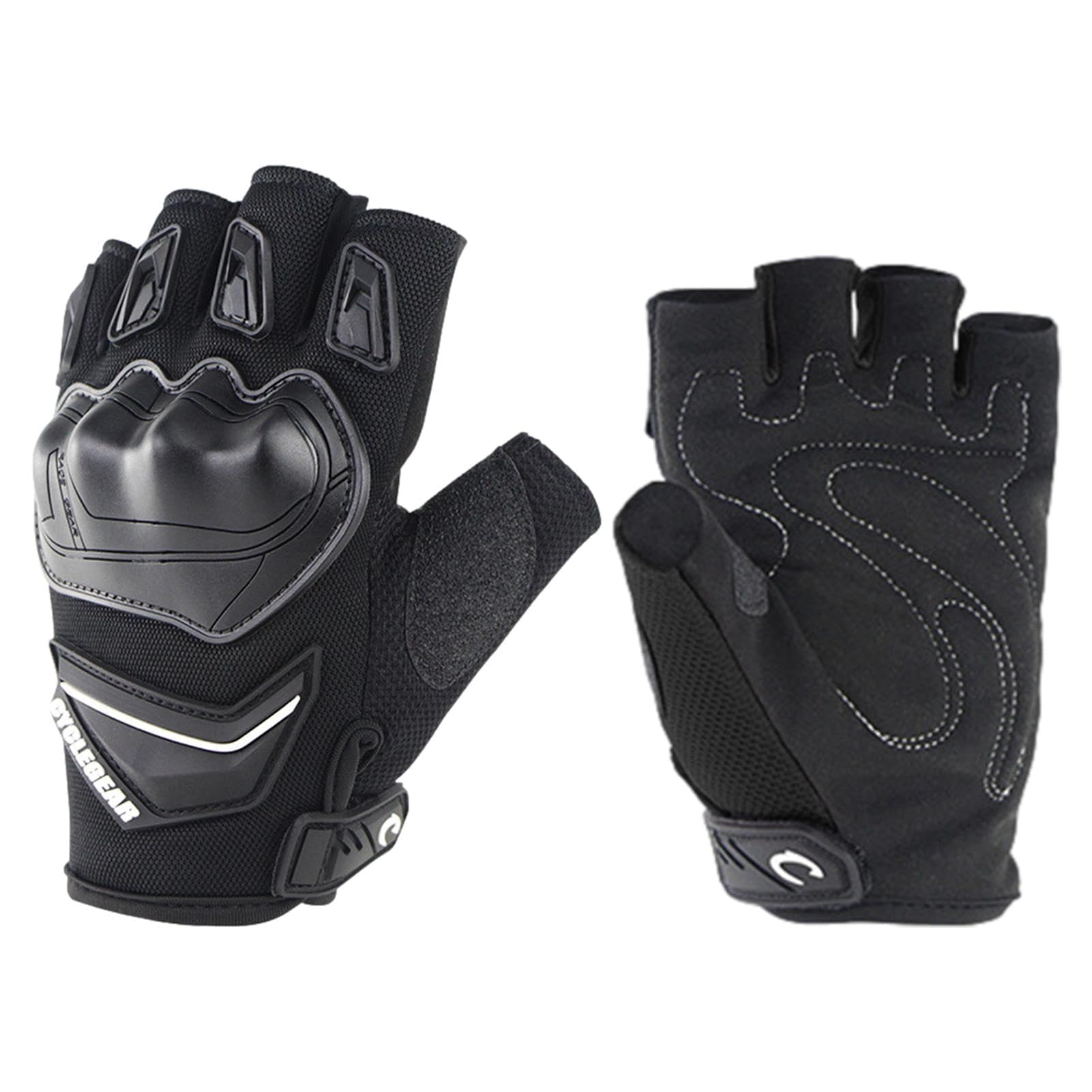 Fingerless Cycling Gloves, Half Finger Motorcycle Gloves for Outdoor Biking
