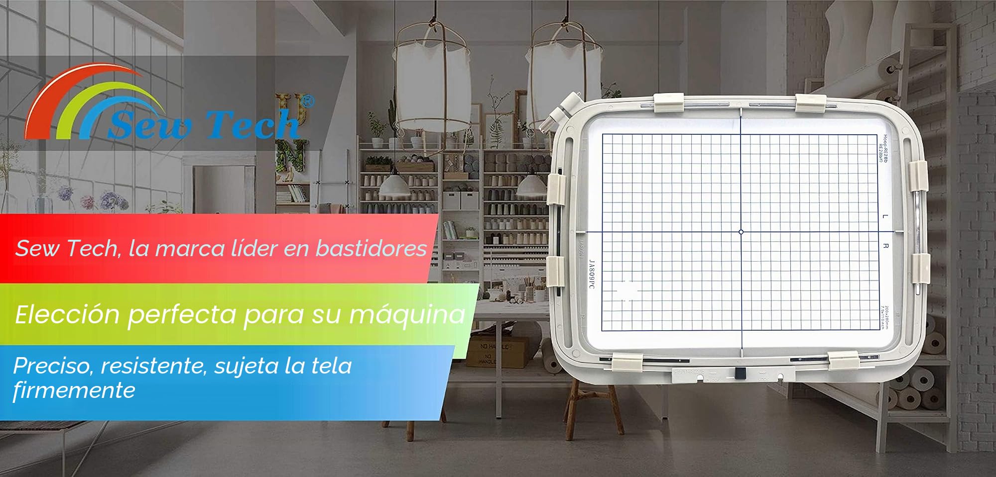 Sew Tech RE28B Aro de bordado para Janome MC 500E 550E Memory Craft Elna expressive 830 etc., aros para máquinas de coser y bordar
