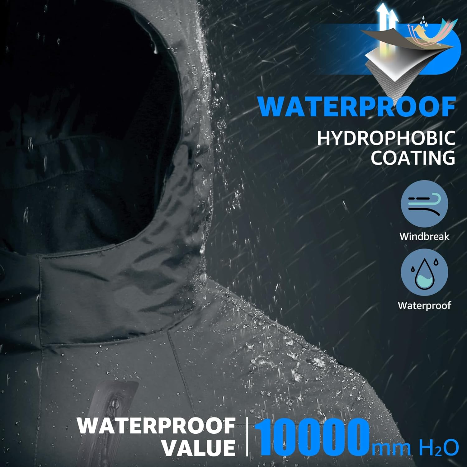 CAMELSPORTS Women's Waterproof Snow Ski Jakcet Fleece Warm Winter Coat Hooded Windproof Insulated Snowboarding Jacket - Image 5