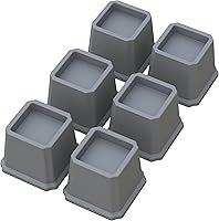 Vista 13 de Juego de 9 elevadores de cama de 3 pulgadas, elevadores de cama resistentes para marco de cama, paquete de 9 elevadores de hasta 3000 libras