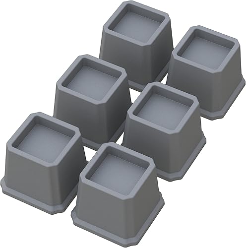 Miniatura 13 de Juego de 9 elevadores de cama de 3 pulgadas, elevadores de cama resistentes para marco de cama, paquete de 9 elevadores de hasta 3000 libras