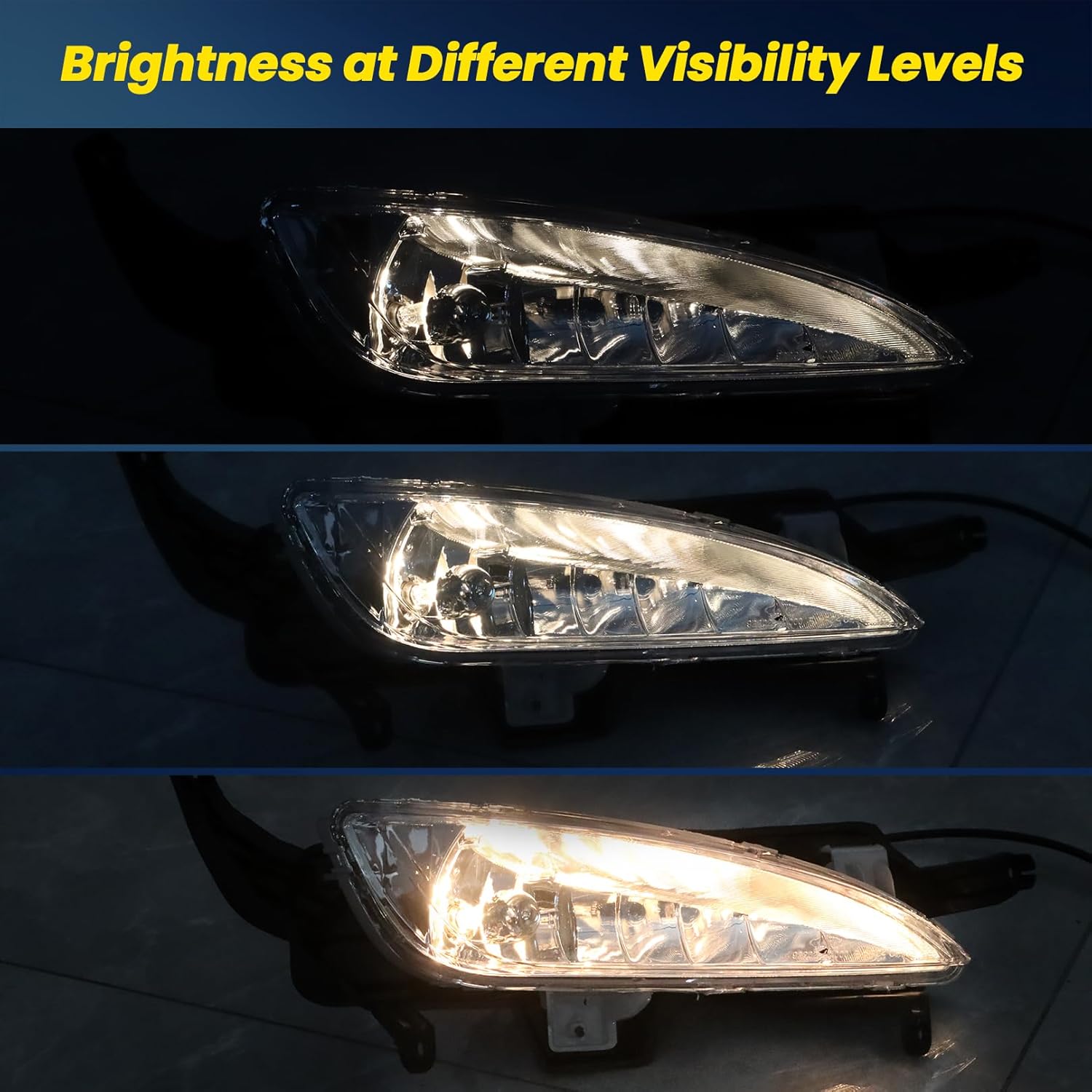 Front Fog Light Assembly Compatible with Optima 2011 2012 2013 Bumper Fog Lamps w/Bezels Set 922012T010