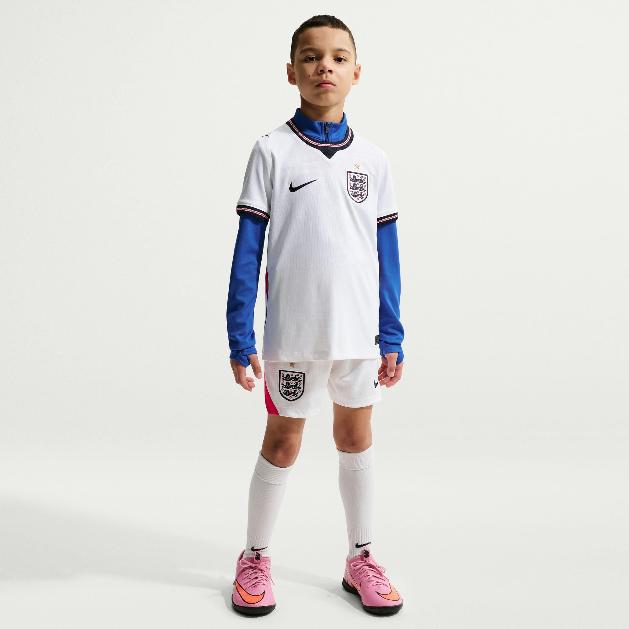 Nike England National Team Dri-Fit Stadium Home T-Shirt Unisex - Bambini e Ragazzi (Pacco da 1)