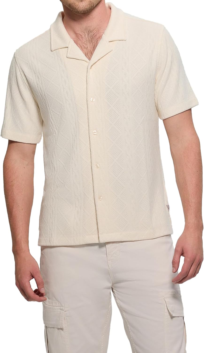 GUESS Men's Short Sleeve Anderson Knit Shirt