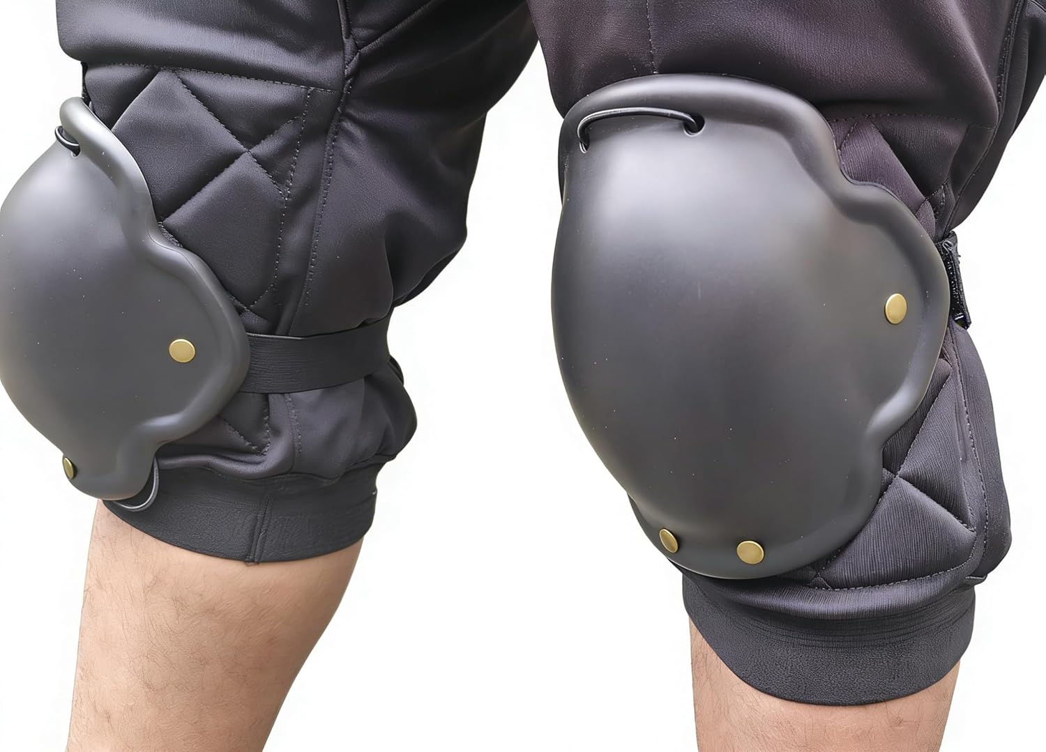 LEONARK Hema Knee and Elbow Pads Set, Full Protection with Metal Rivets, Double Wings, Adjustable Velcro Straps, Universal Size for Adults