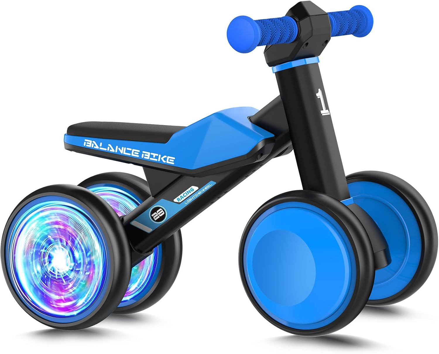 Colorful lighting baby balance bike for 1 year olds