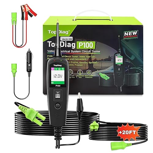 Miniatura 10 de TopDiag P200 Probador de circuito automotriz kit de sonda de circuito de potencia 930 V con multímetrorelécomprobador de inyector de