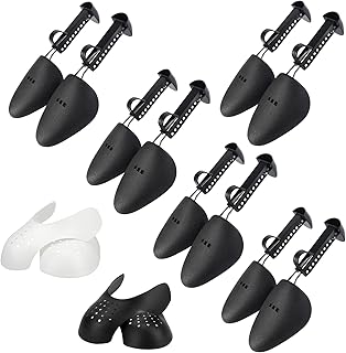 SYINUOYIS 7 Pairs Plastic Shoe Stretchers for Men,Include 5 Pairs Adjustable Length Shoe Trees and 2 Pairs Shoe Boot Creas...