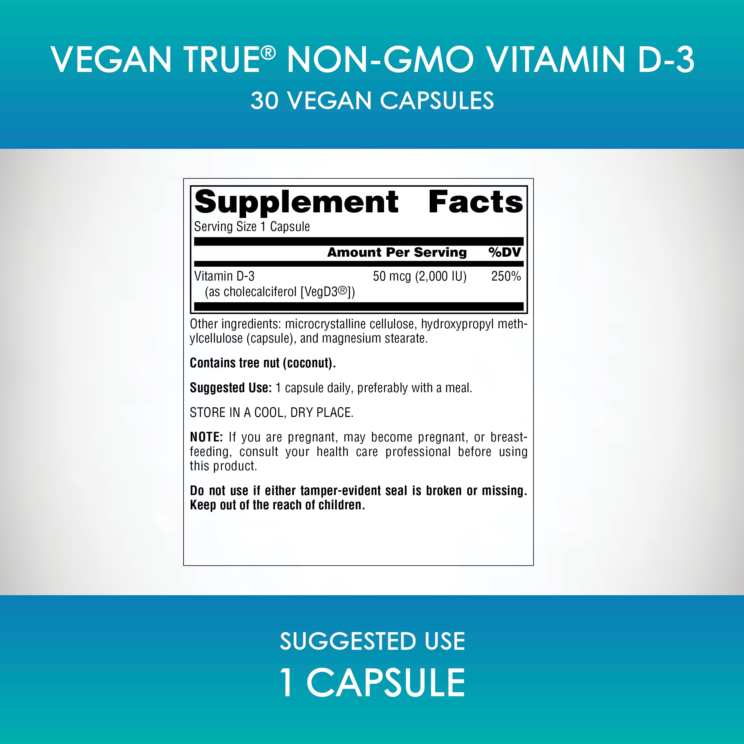 Source Naturals Vegan True, Vitamin D-3, 2,000 IU - 30 Vegan Capsules — Amazon image 5