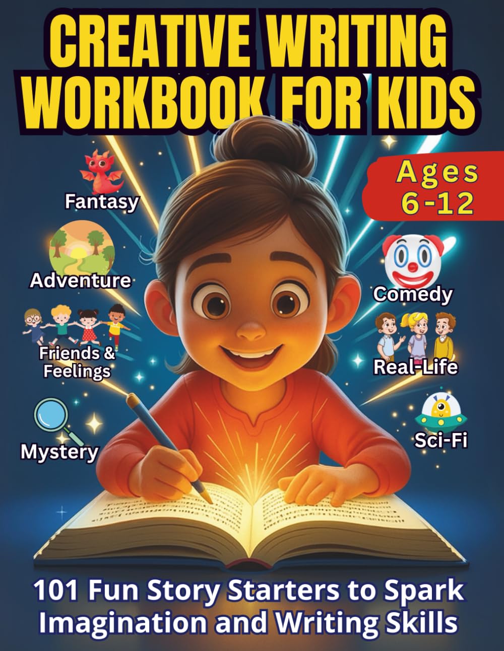 Creative Writing Workbook for Girls (Ages 6–12): 101 Fun Story Starters to Spark Children’s Imagination and Writing Skills for Kids