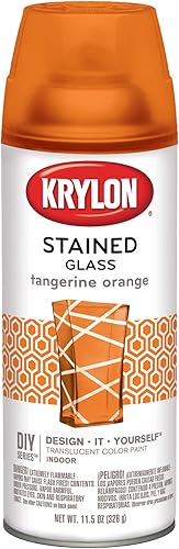 Krylon K09034000 Stained Glass Aerosol Paint, 11.5 Ounces, Tangerine Orange Tangerine Orange,Royal Purple,https://www.amazon.com/dp/undefined