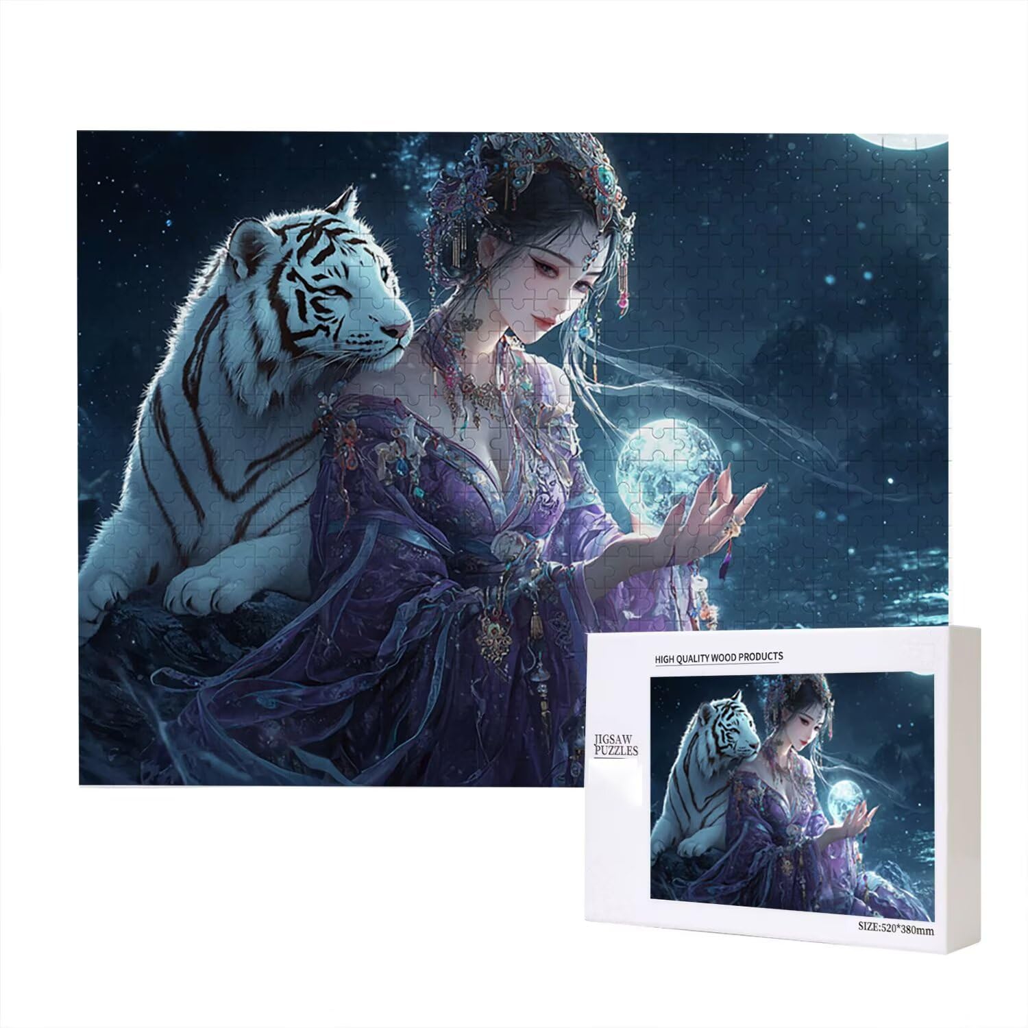 Jigsaw Puzzle, 4000 Pezzi Puzzle Classici, Tigre Puzzle Rilassamento Intelligence, Mpossibile Difficile Puzzle Impegnativo per Adulti Puzzle Gioco Familiare, Regalo per Amore Amico Donnafr0-346