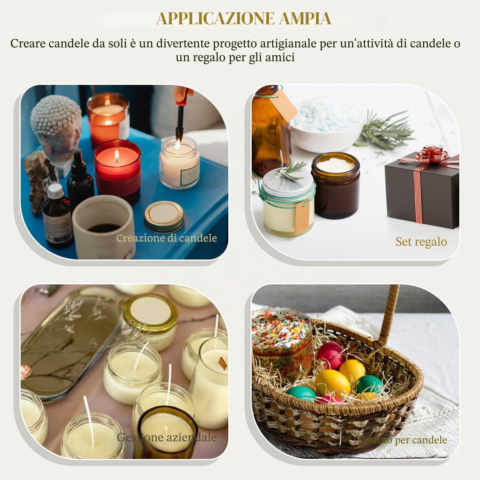 LIROPAU Fonditore di Cera per la Fabbricazione di Candele 4L