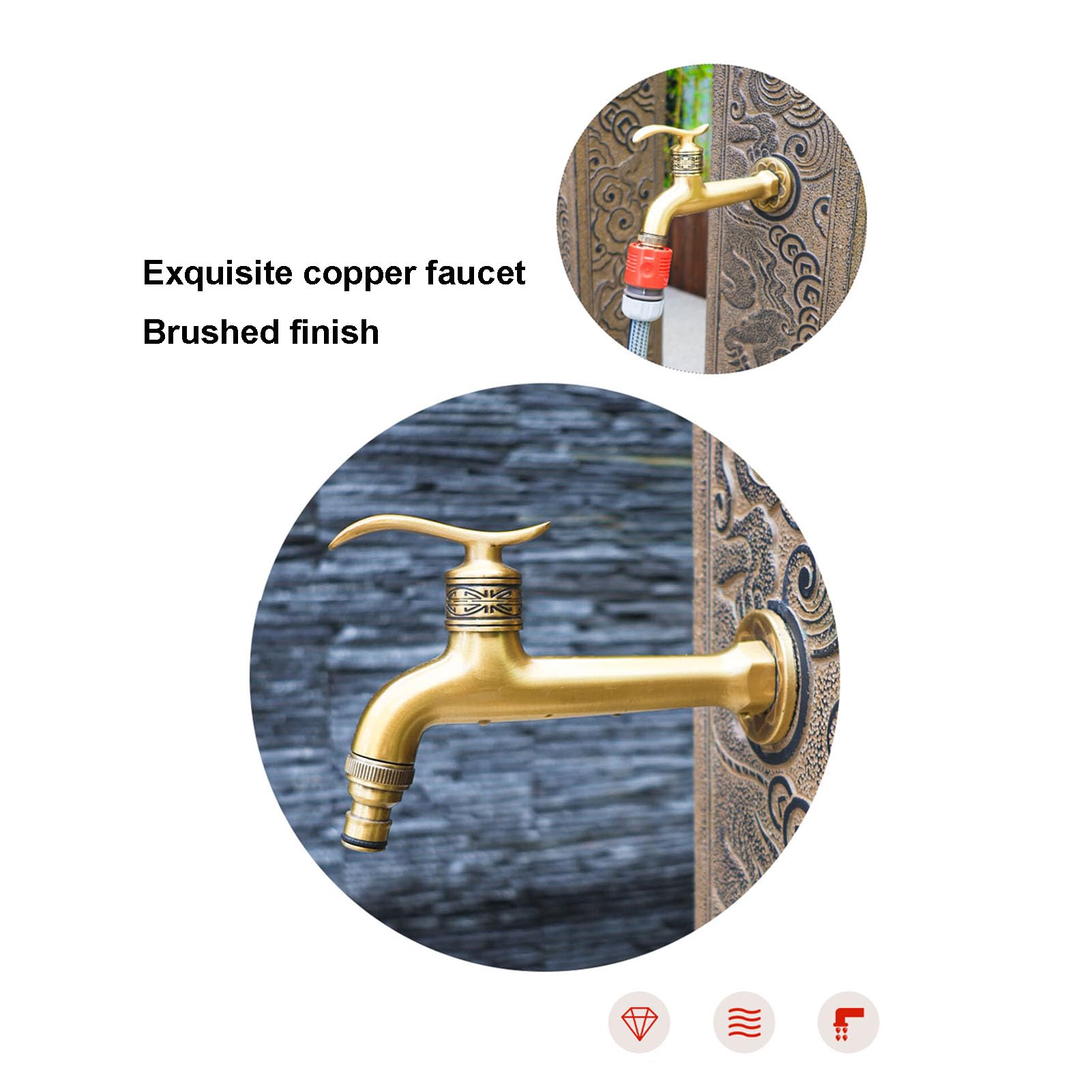 Colonne d'eau verticale extérieure pour jardin, support de tuyau de terrasse avec robinet, distributeur d'eau antigel, fontaine d'eau pour porche et pelouse, décoration d'intérieur