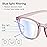 Gaoye Transparent Brown Blue Light Glasses for Computer & Gaming - Anti UV Ray Lenses, Scratch-Resistant & Comfort Fit