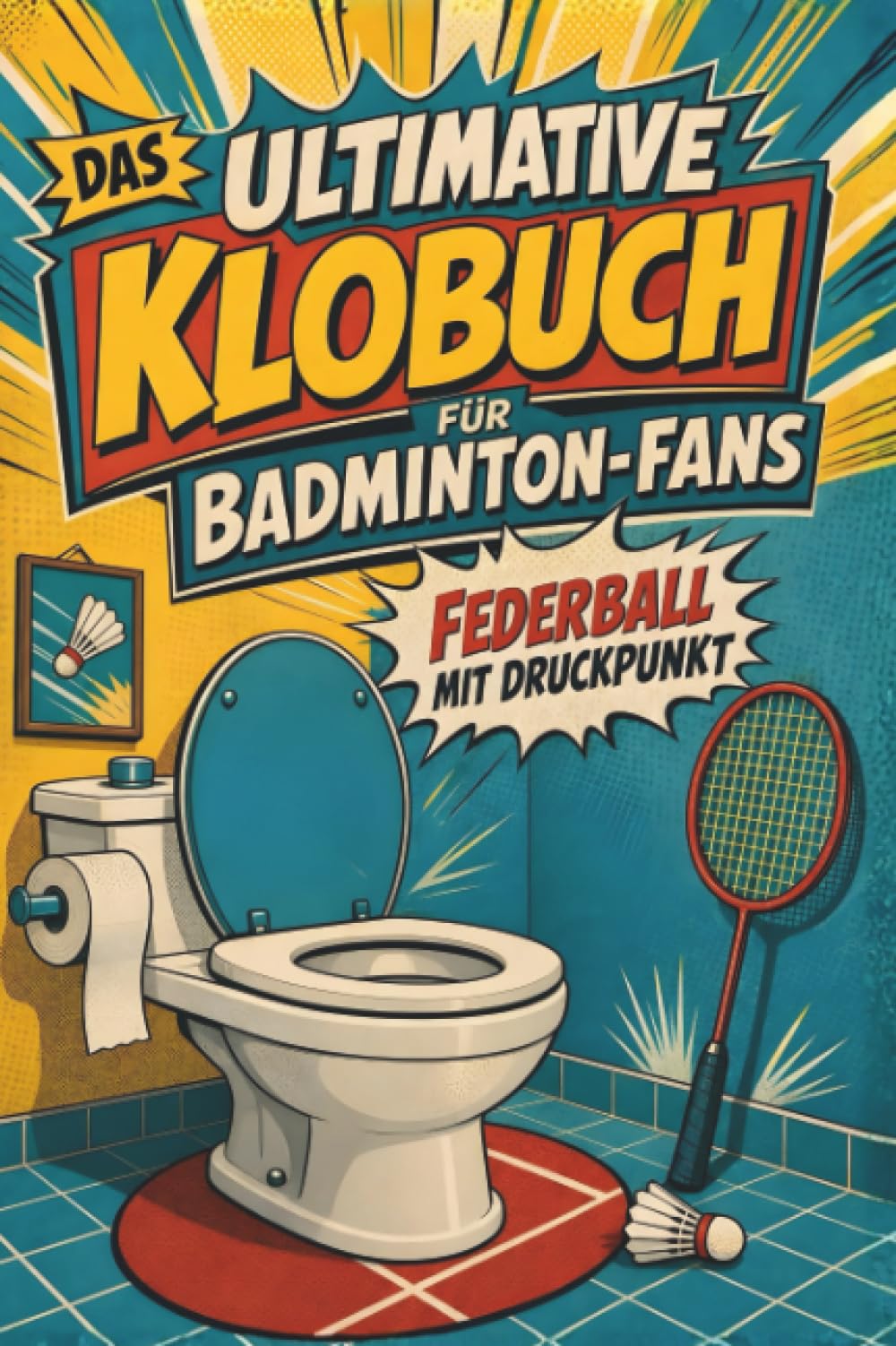 Das ultimative Klobuch für Badminton-Fans: Federball mit Druckpunkt. Lustiges Geschenk für Fans von Badminton, Federball und Shuttlecock