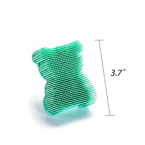 Miniatura 7 de Cepillo sensorial prémium para niños o autismo, limpiador corporal de silicona suave, cepillos de terapia ocupacional 2 en 1, esponja de silicona,