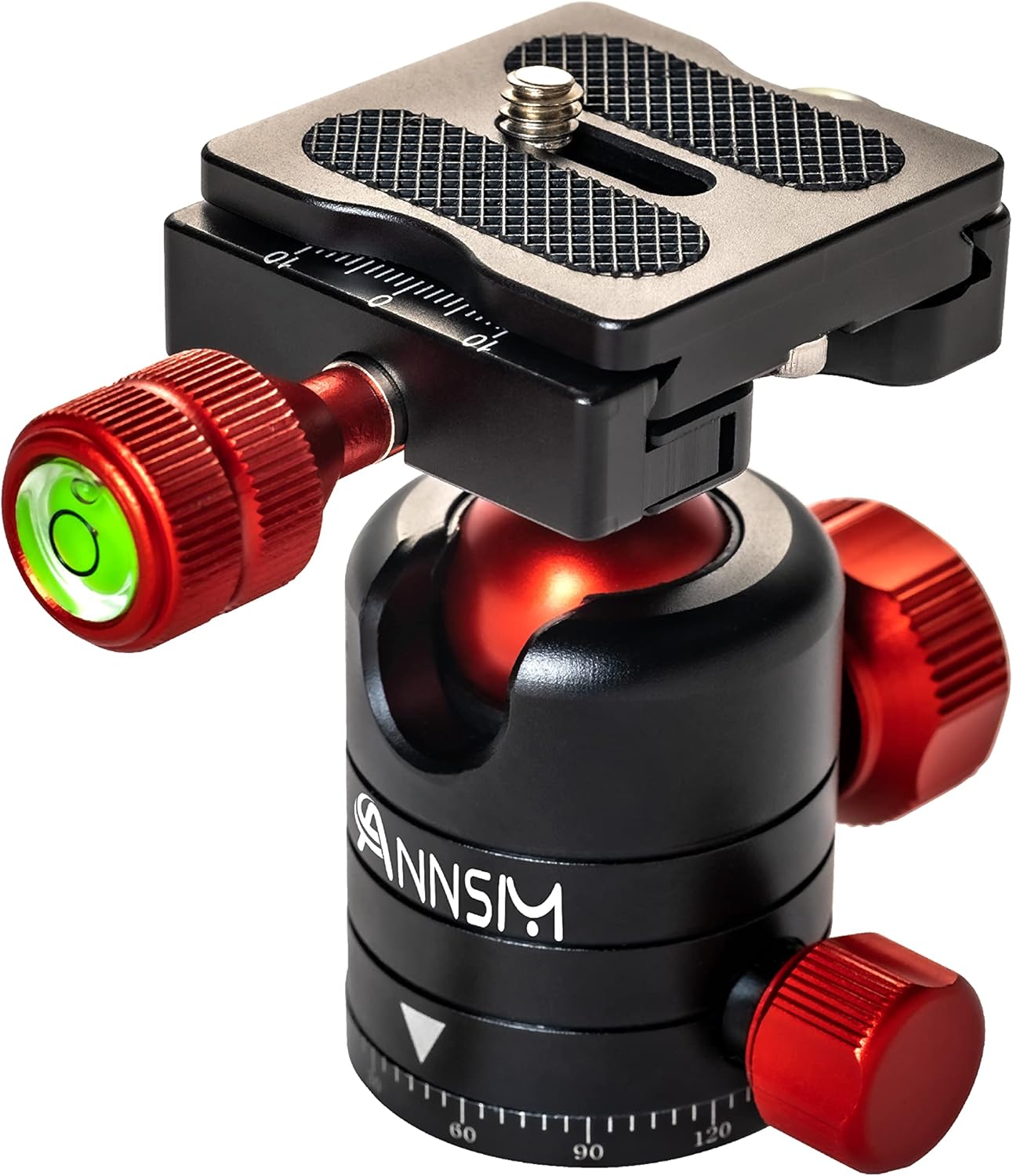 Professional Tripod Ball Head 24mm 360 Degree Swivel Panoramic Head with 38mm Width Quick Release Plate for DSLR Camera Slider Stabilizer Monopod
