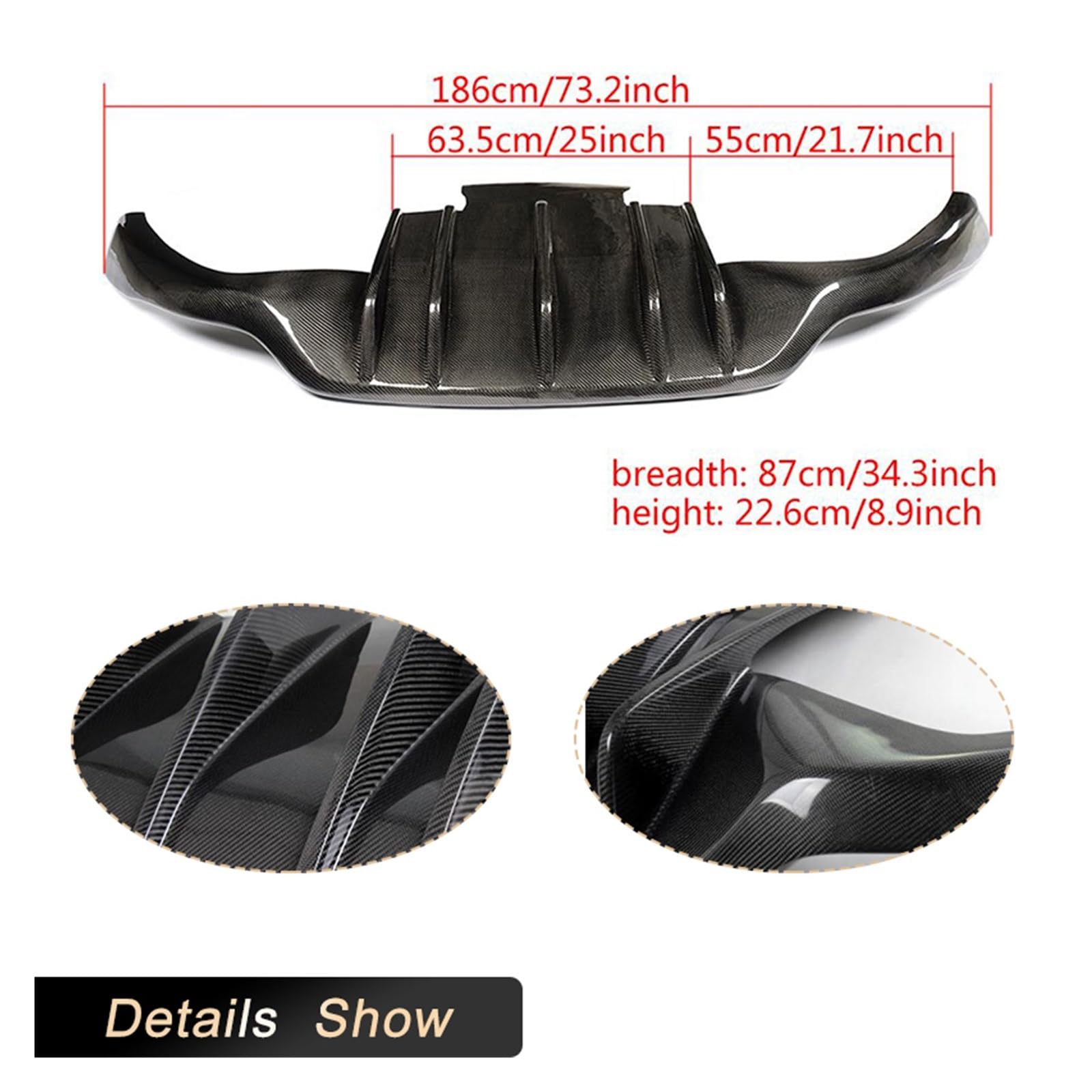 Liberty Walk LB-WORKS Rear Diffuser for M145 Maserati GranTurismo Car Rear Diffuser Lip Compatible For Maserati GranTurismo Converti