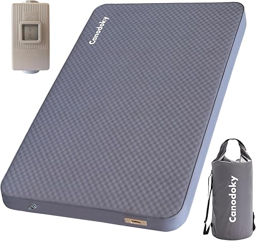 Miniatura 8 de Colchoneta de dormir autoinflable individual ultra gruesa de 4 pulgadas con bomba recargable 3 en 1, colchón de espuma ajustable de aire, infla y