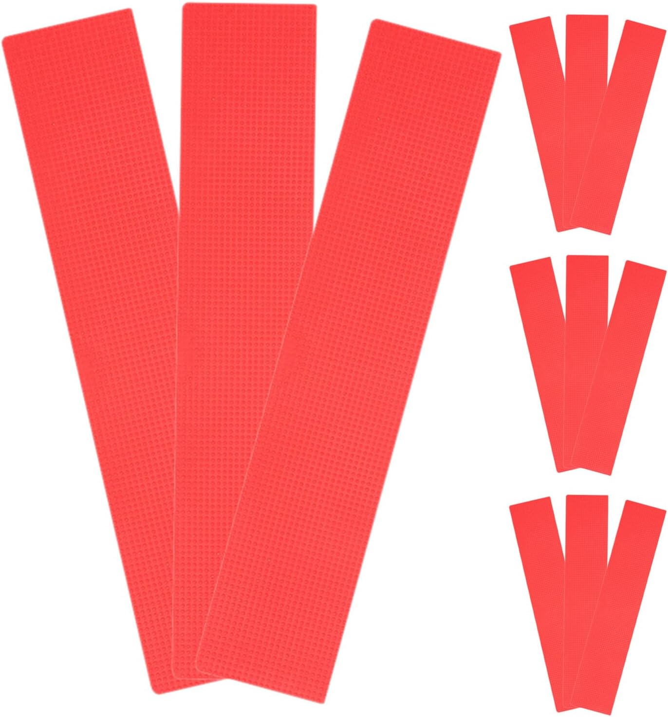 12pcs Flat Sports Ground Spot Markers Red Court Line Markers for Football Soccer Tennis Field Positioning Training Accessories