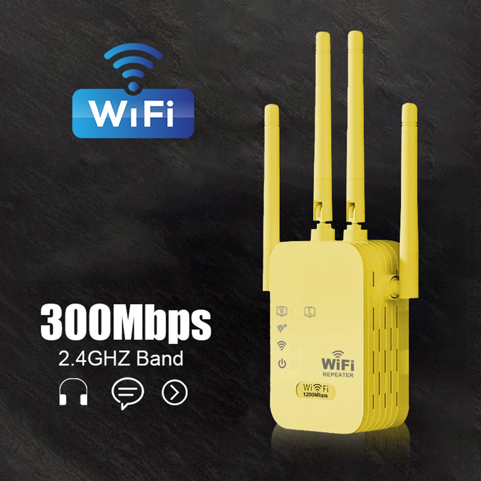 Amplificatore di segnale WiFi Extender, ripetitore Internet wireless for casa ed esterno, amplificatore Internet con punto di accesso porta Ethernet, amplificatore di segnale WiFi 2.4Hz for casa /1301